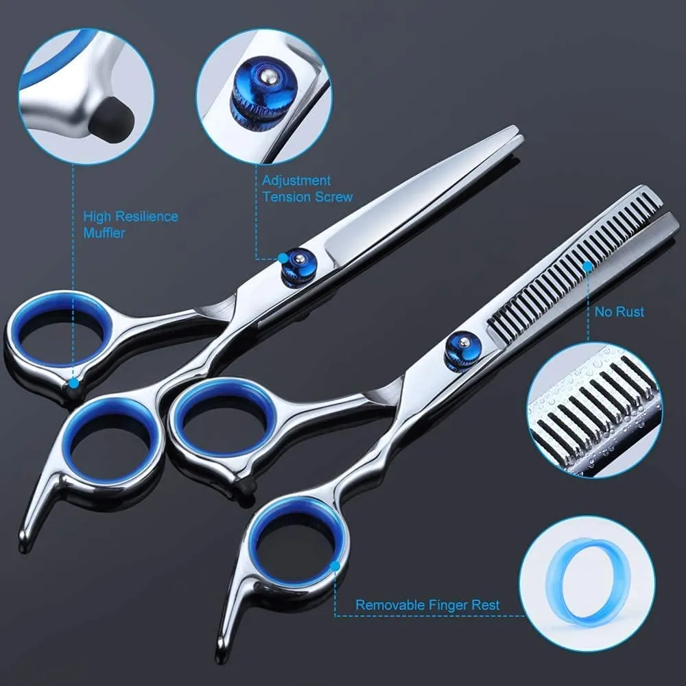 11 Pcs Professional Home Hair Cutting Scissors Kit