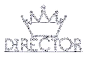 #11882 Rhinestone Director with Crown Pin