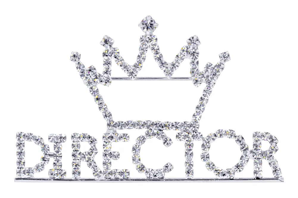 #11882 Rhinestone Director with Crown Pin