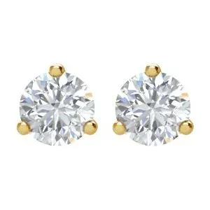 14K Yellow Gold 1 CTW Natural Diamond Stud Earrings
