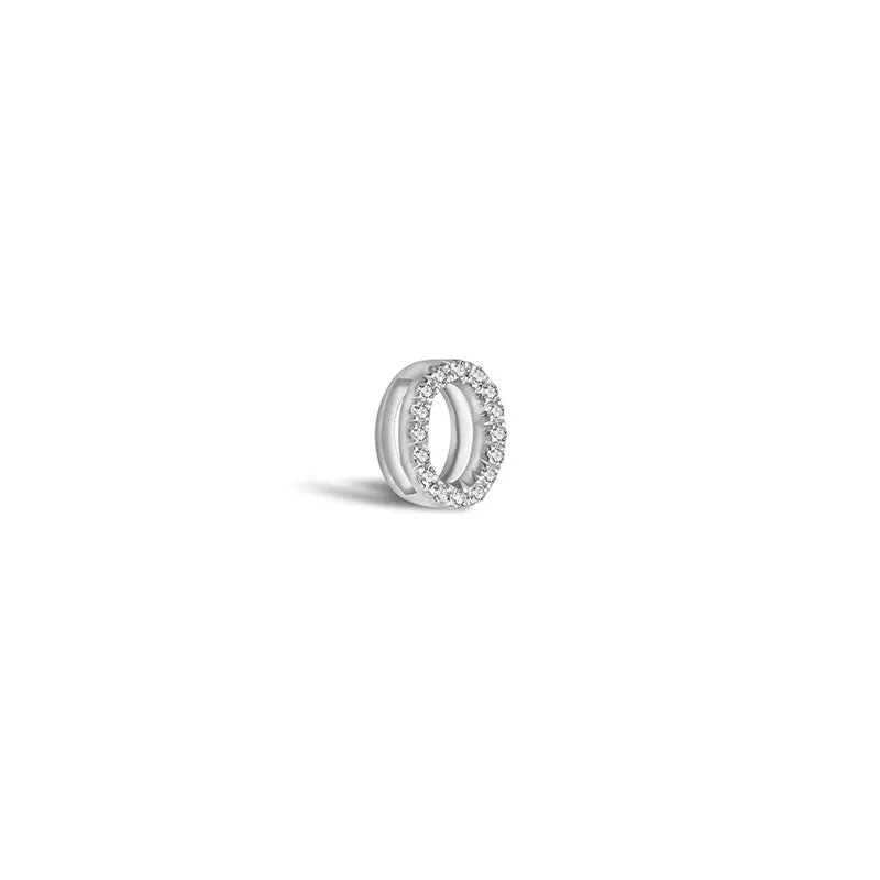 18k Gold Initial Letter "O" Diamond Pandent   Necklace