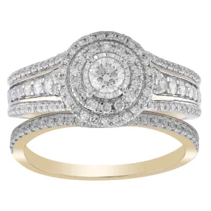 1ct Round Brilliant Diamond Engagement Ring Set In 18ct Yellow Gold