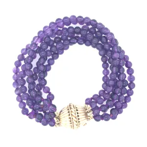 Amethyst and 14K Gold Vintage Bracelet