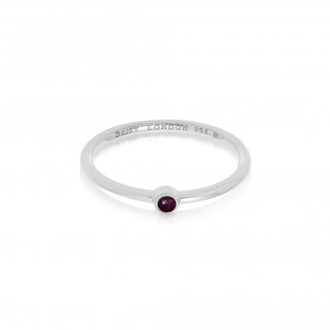 Amethyst Healing Stone Sterling Silver Ring HR1002_SLV
