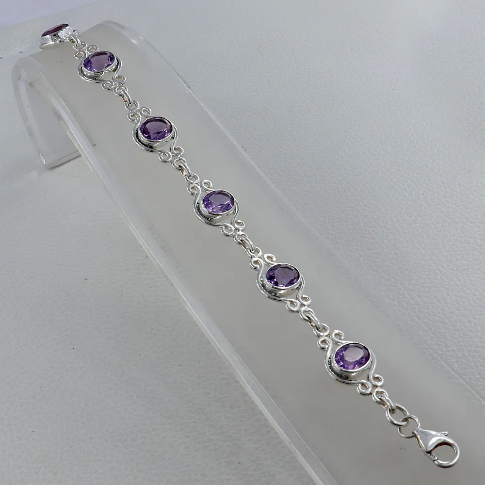 Amethyst Jewelry, 925 Sterling Silver Bracelets