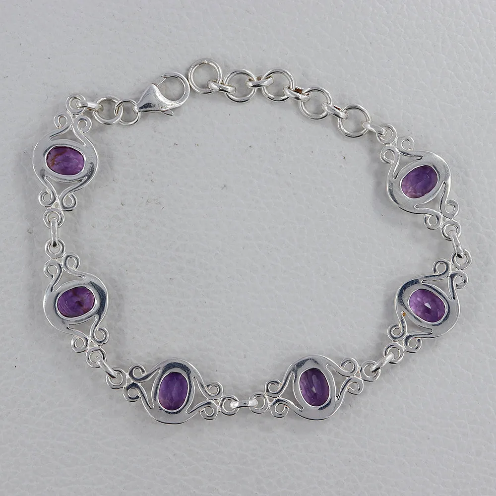 Amethyst Jewelry, 925 Sterling Silver Bracelets