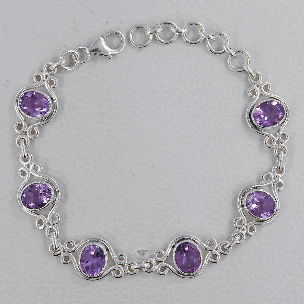 Amethyst Jewelry, 925 Sterling Silver Bracelets