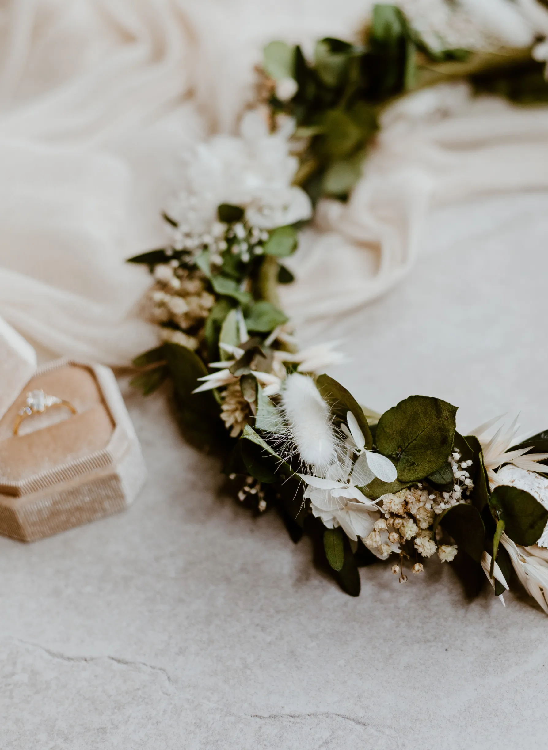 Aphrodite Foliage Flower Crown Wedding Headband