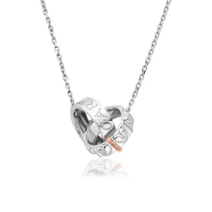 Cariad Links Necklace - Silver/Rose - 3SCARDBP