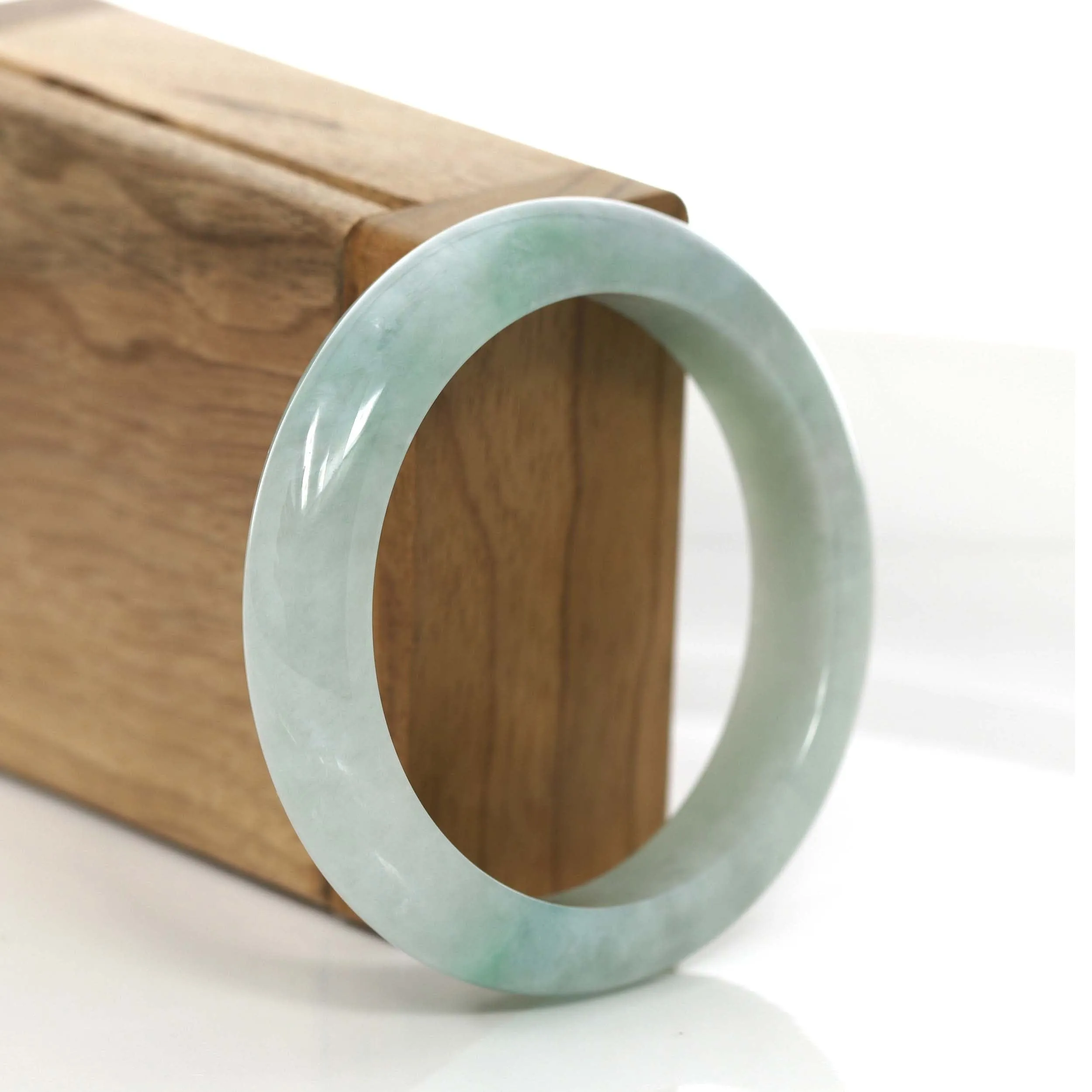 Classic Green Natural Burmese Jadeite Jade Bangle (53 mm) #744
