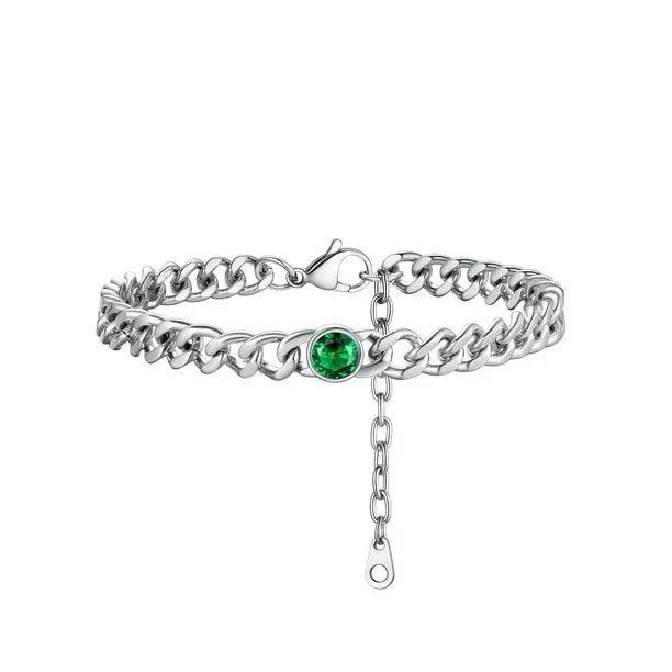 Cuban Anklet - Emerald