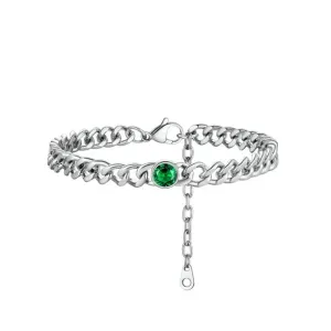 Cuban Anklet - Emerald