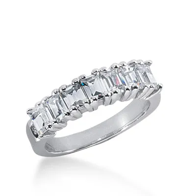 Emerald Cut Diamond Wedding Band (Total Diamond Weight 1.75ct, Quality GH-VS)