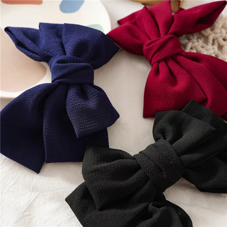 Hair Ring Ladies Hairpin Three-Layer Bow Spring Clip