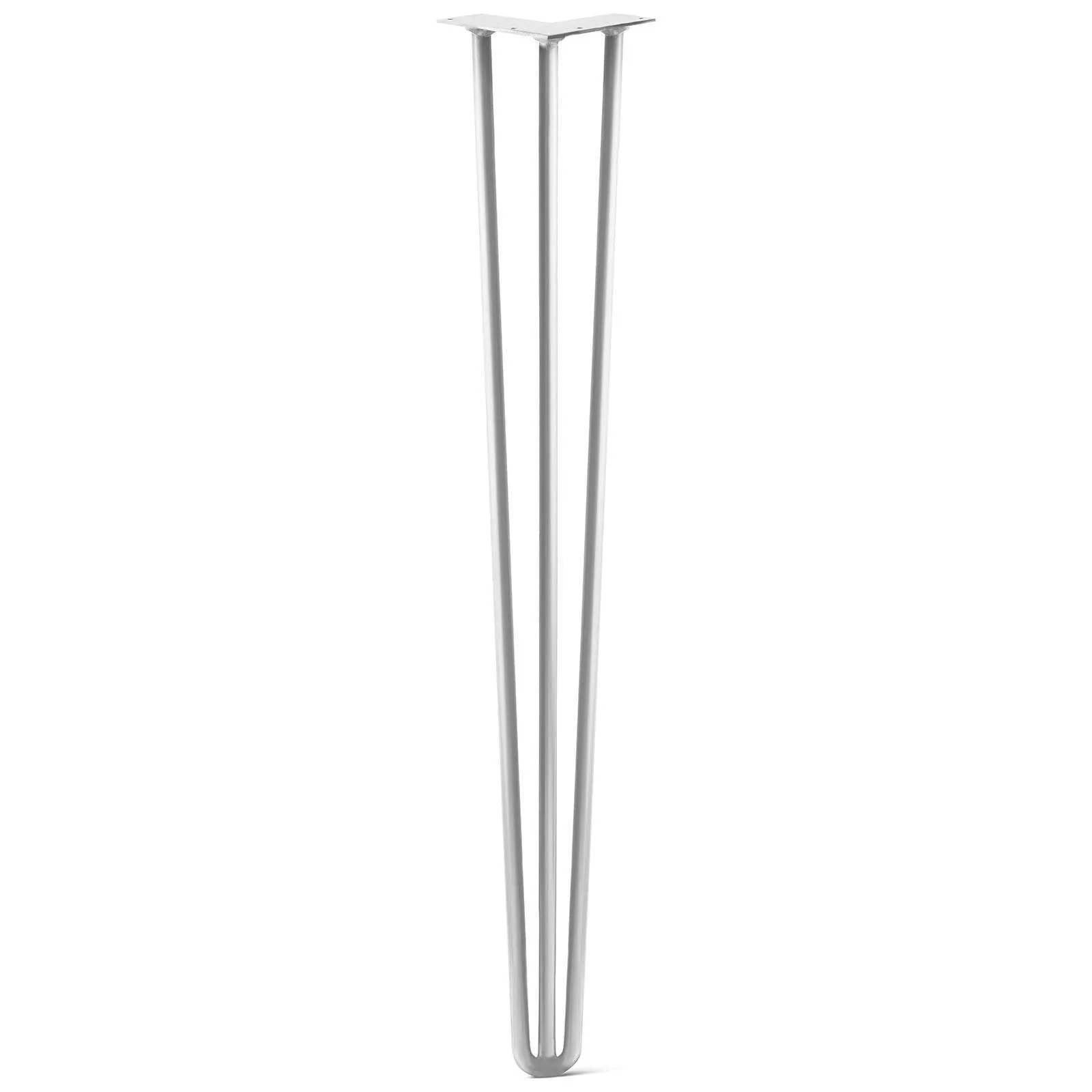 Hairpin Leg (Sold Separately), 3-Rod Design - White Powder Coated Finish