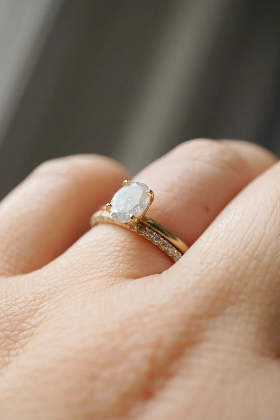 Leilah Ring - Salt and Pepper Diamonds