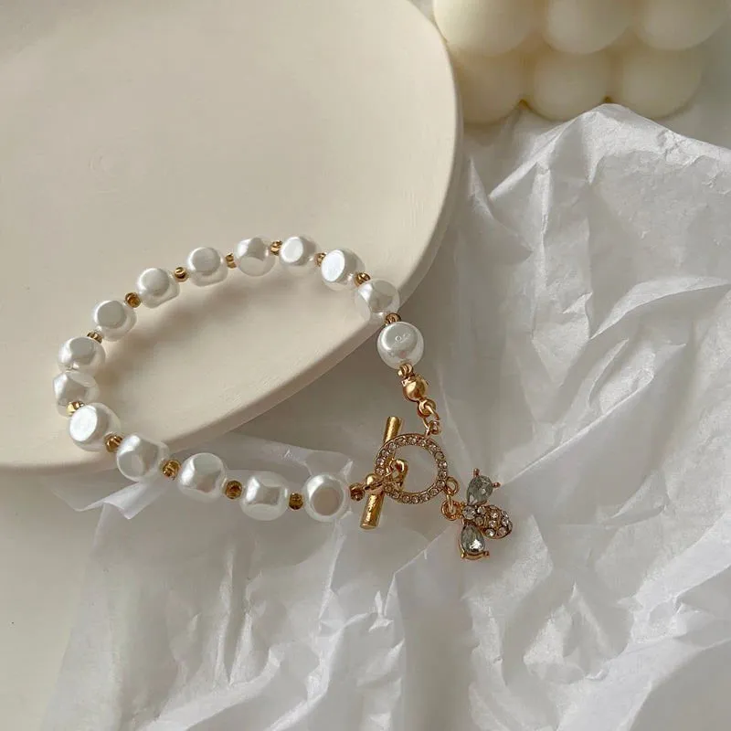 LovelyRLovely Fashion Pearl Lucky Cuff Braceletbrace