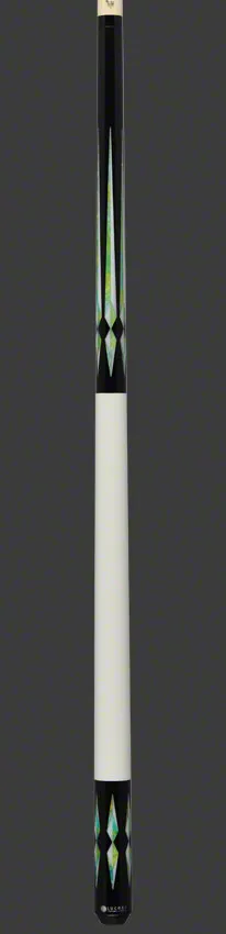 Lucasi Zero Flexpoint Midnight Black with Silk White Inlays and Imtitation Bone Wrapless Pool Cue - LZC48