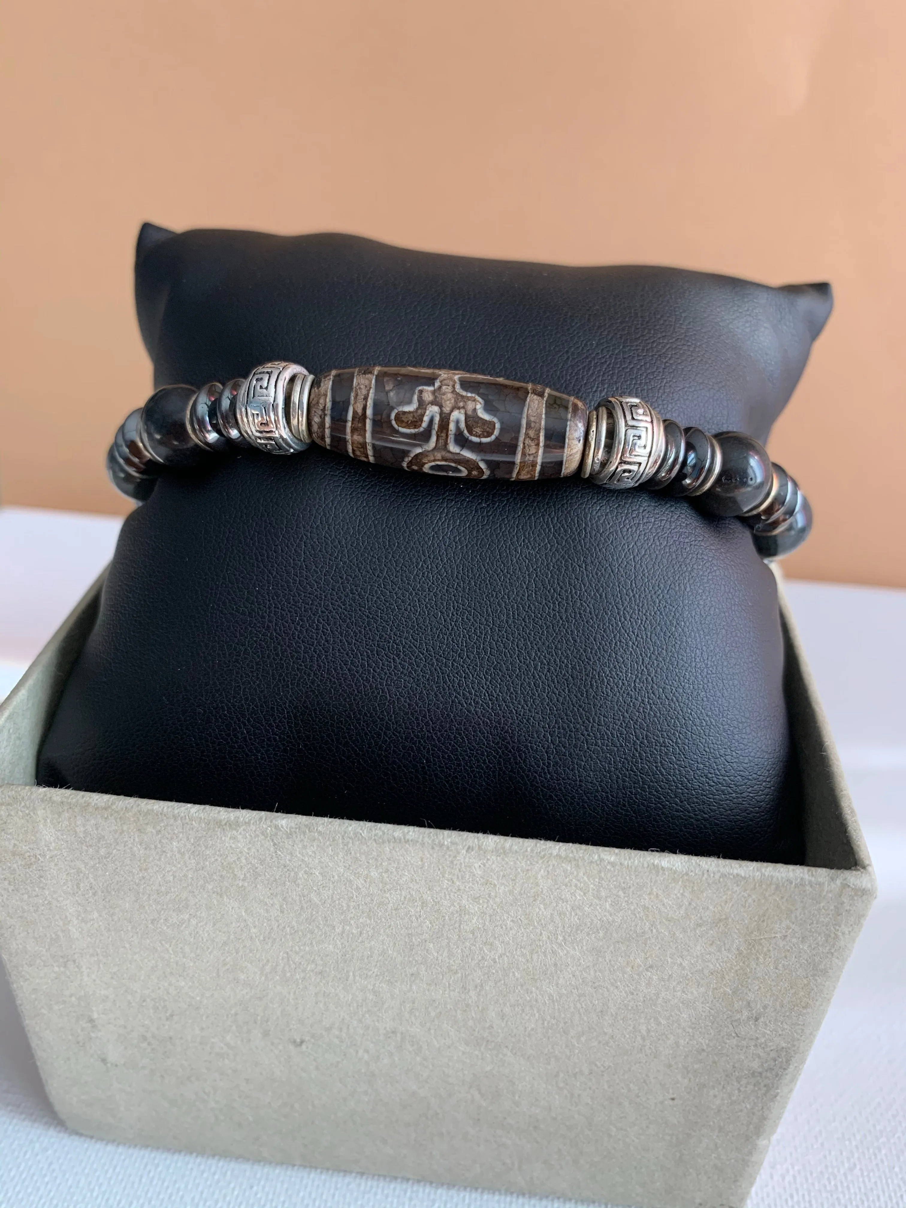Men’s Jade and Tibetan Stone Bracelet