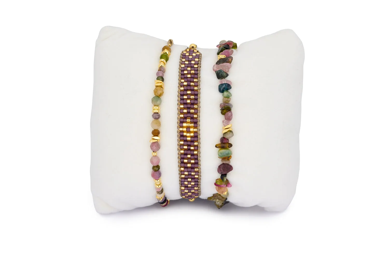 Nicobar Gold & Tourmaline Bracelet Stack