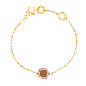 OCEAN NUTSHELL CHIP WITH COLORED ZIRCONIA BRACELET
