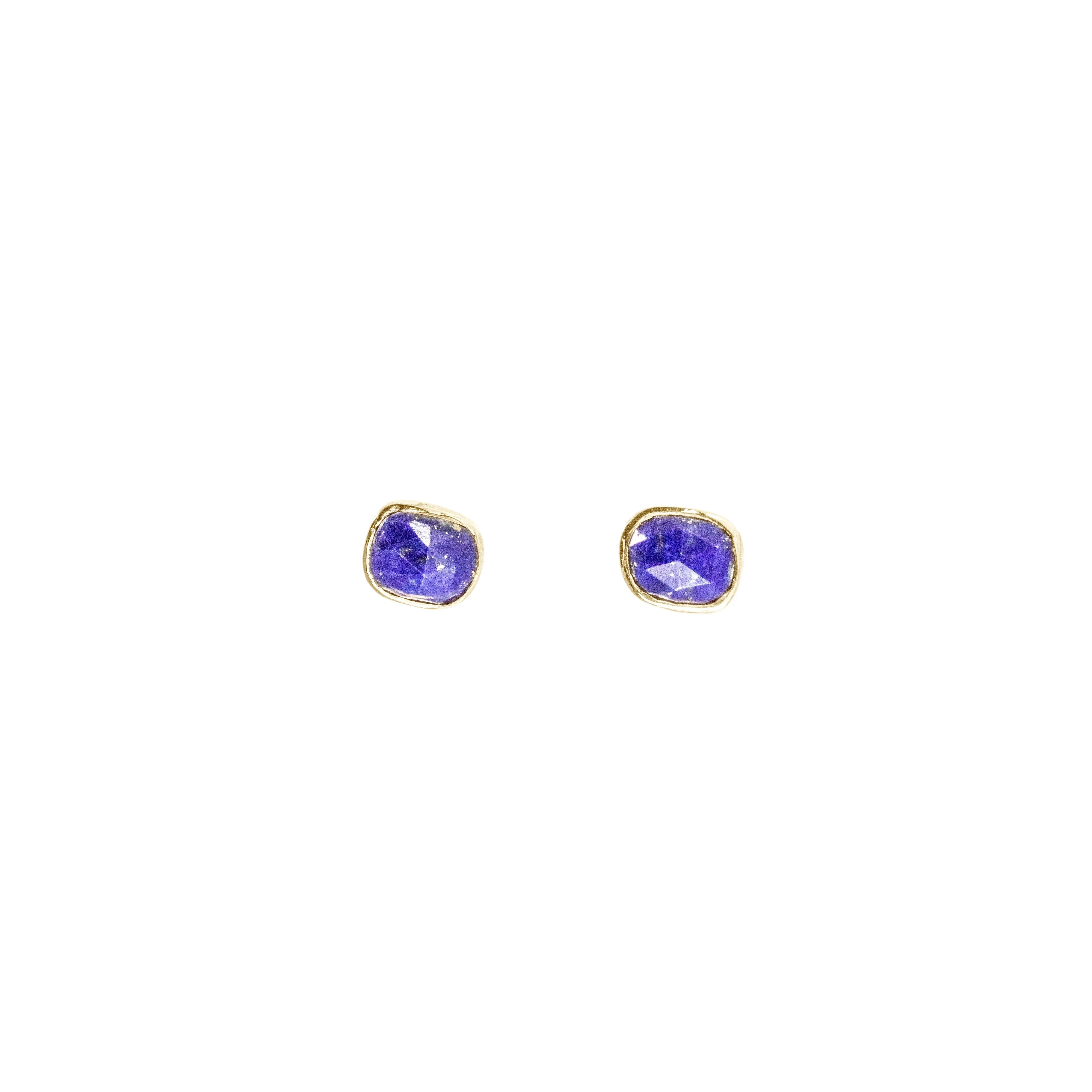 Organic Set Gemstone Stud Earrings