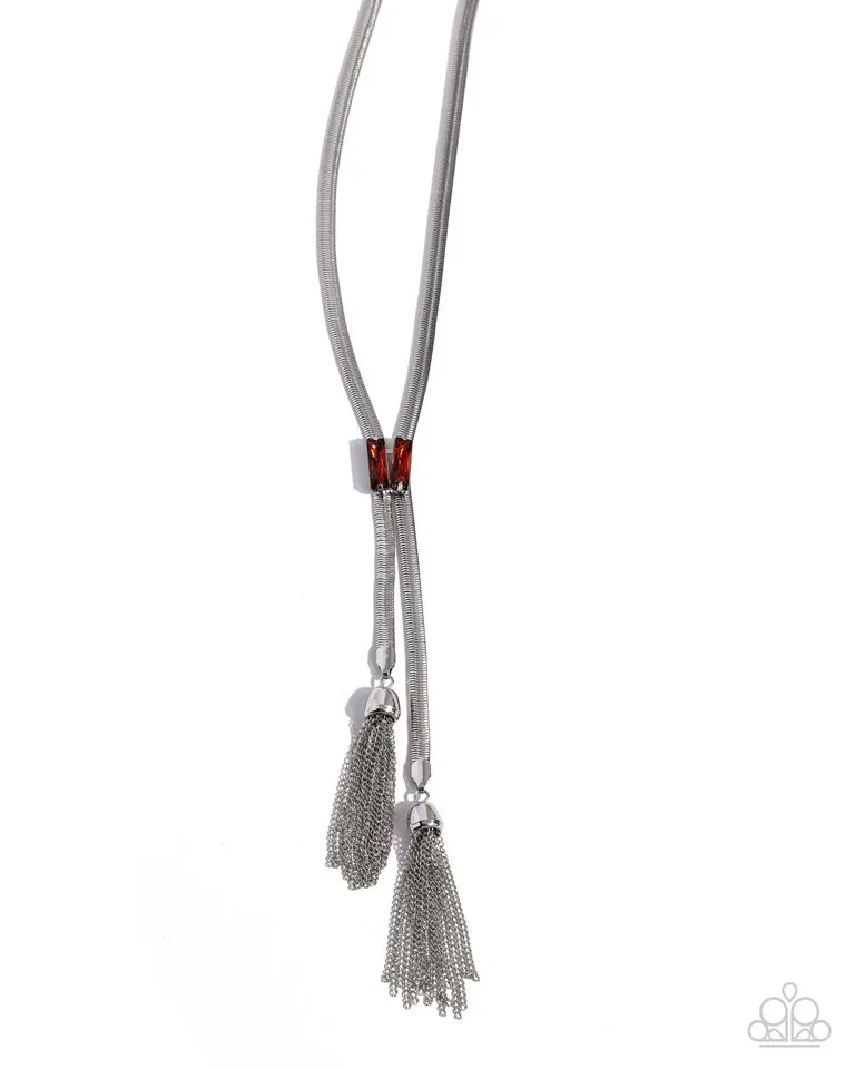 Paparazzi Necklace ~ Tassel Thrill - Brown