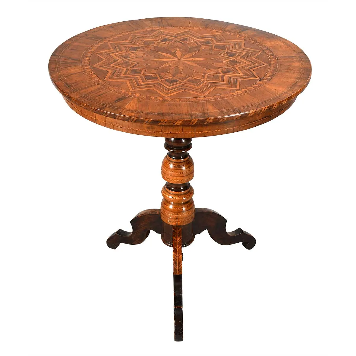 Parquetry Tripod Table
