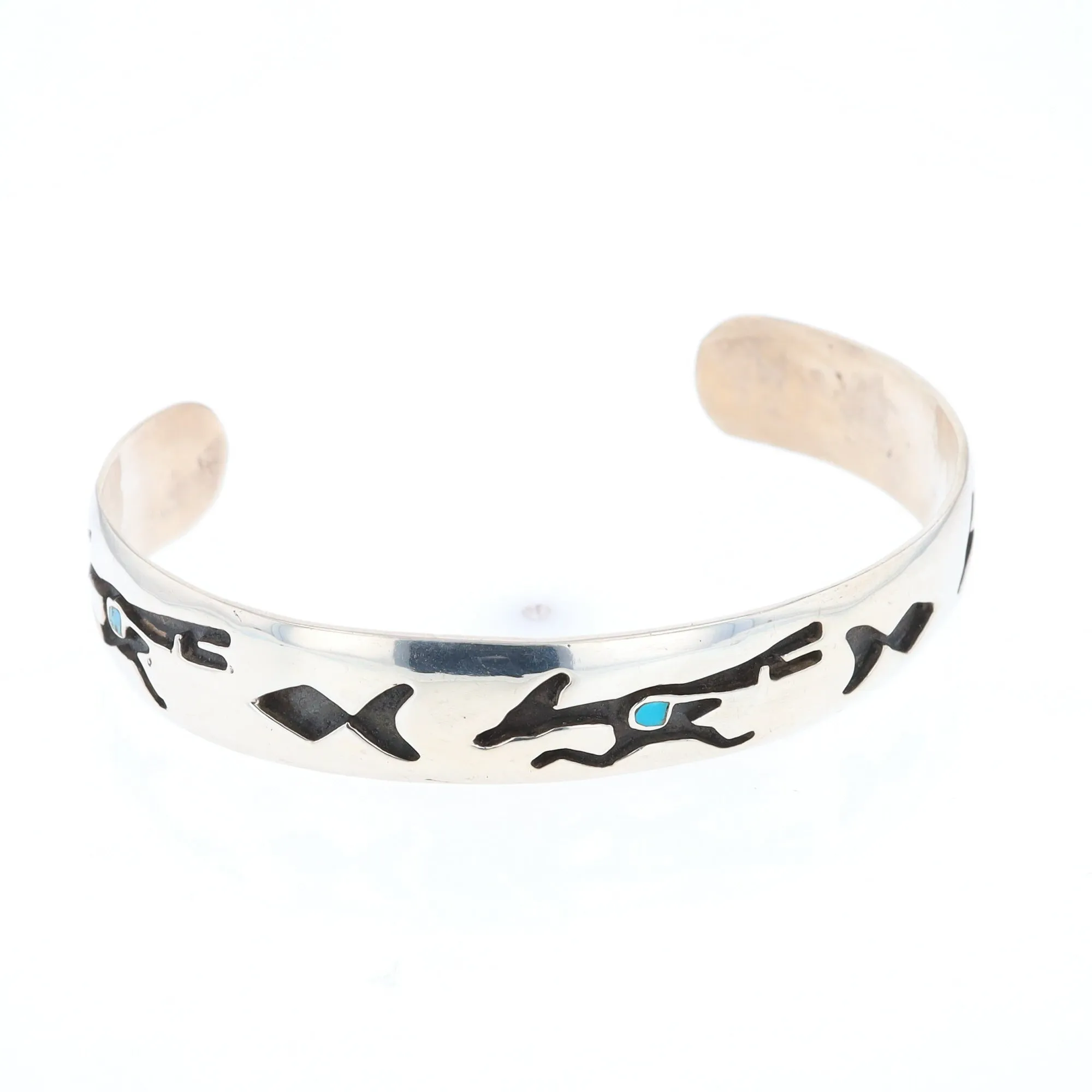 Road Runner and Arrowhead Sterling Silver Cuff