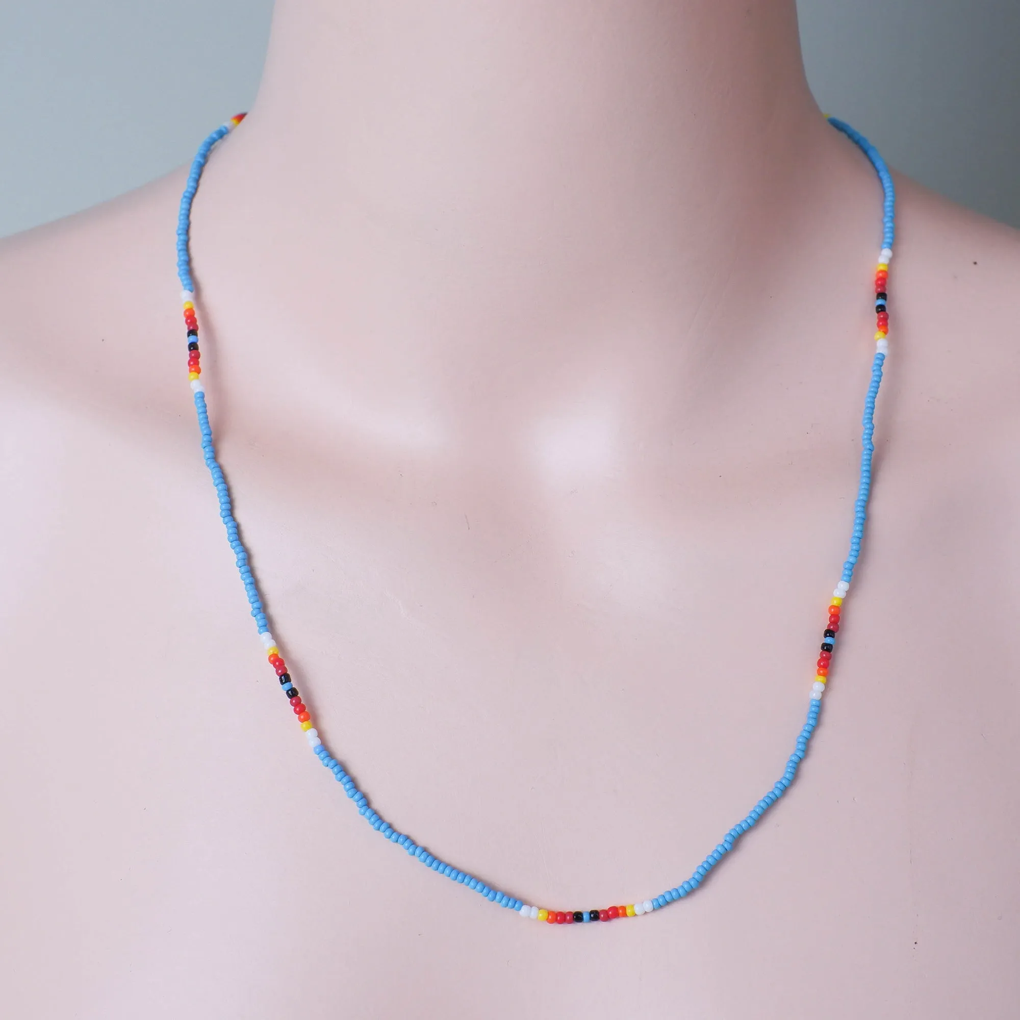SALE 50% OFF - White Lightning Handmade Necklace Unisex With Native American Style