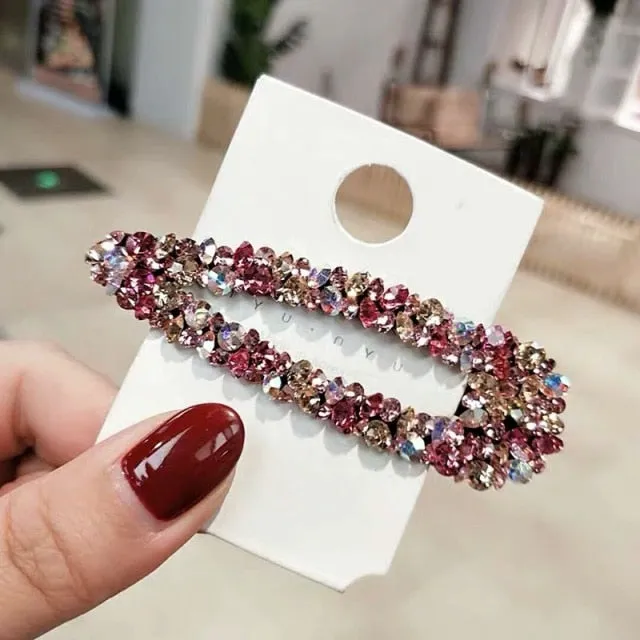 Shiny Rhinestone Elegant BB Hair Clips Hairpin