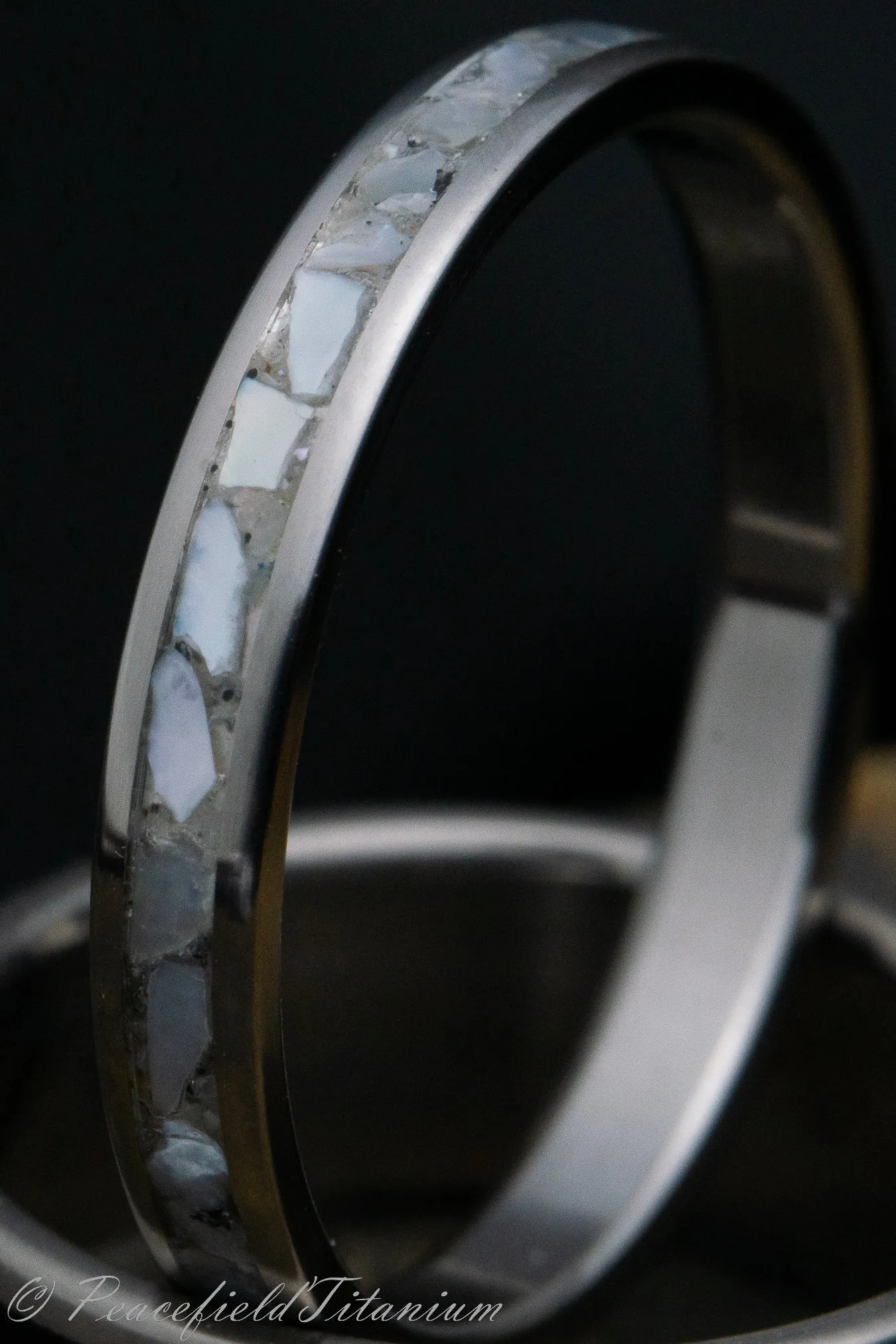 The Minnie | Mother of pearl alternative women's engagement ring