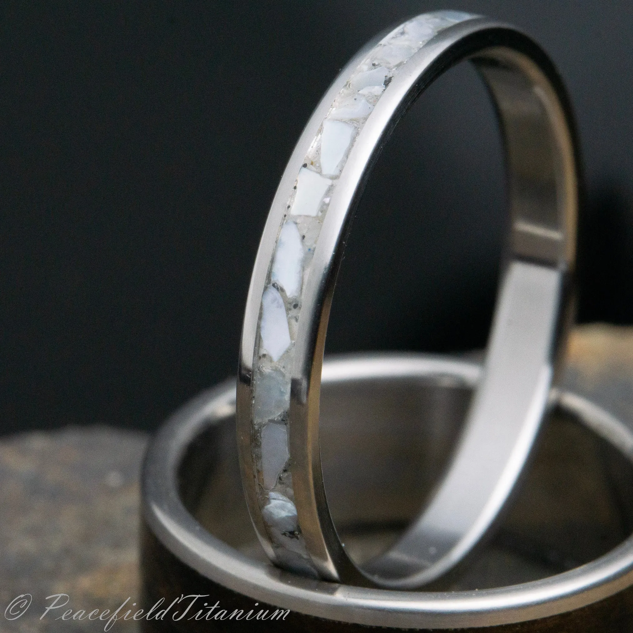 The Minnie | Mother of pearl alternative women's engagement ring