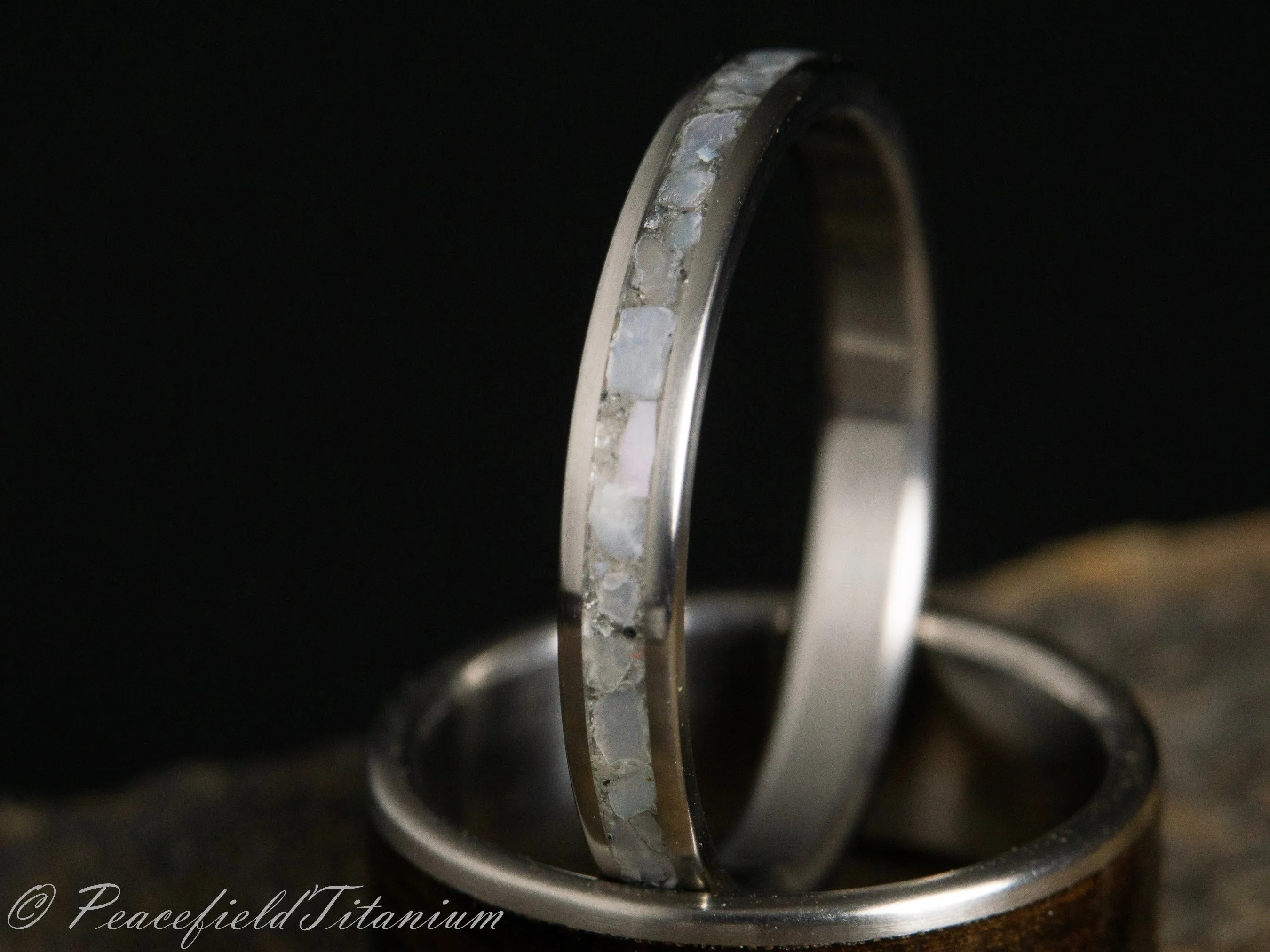 The Minnie | Mother of pearl alternative women's engagement ring