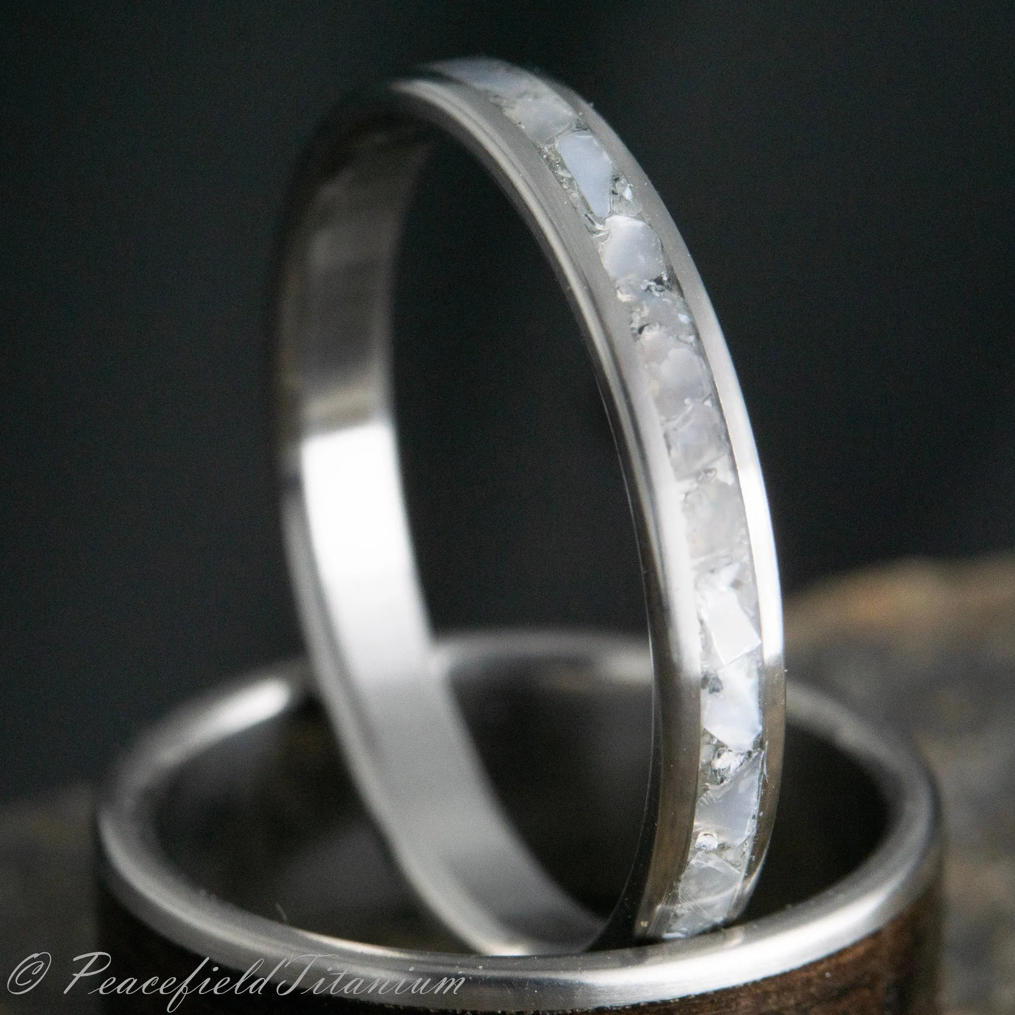 The Minnie | Mother of pearl alternative women's engagement ring