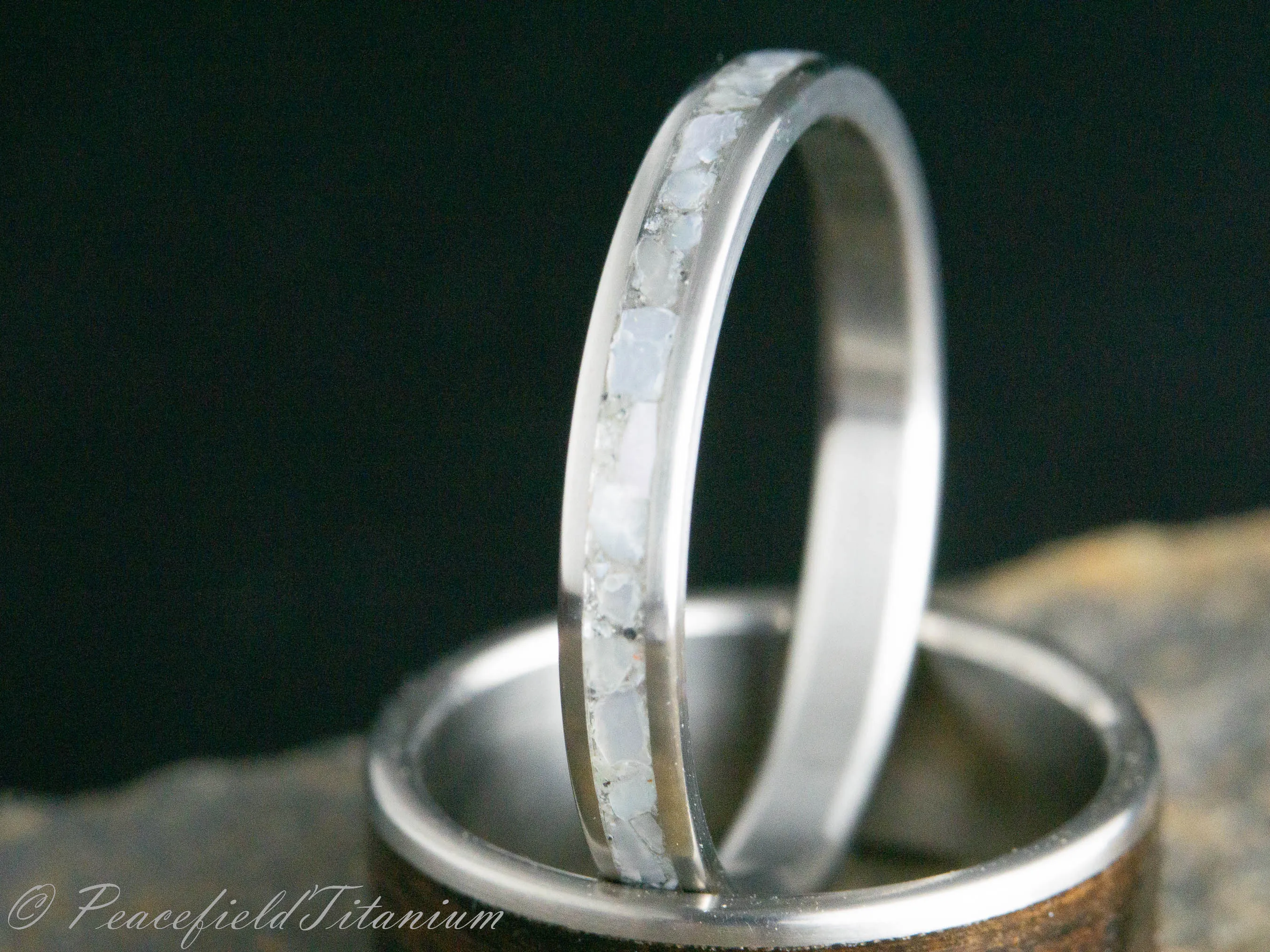 The Minnie | Mother of pearl alternative women's engagement ring