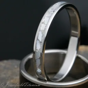 The Minnie | Mother of pearl alternative women's engagement ring