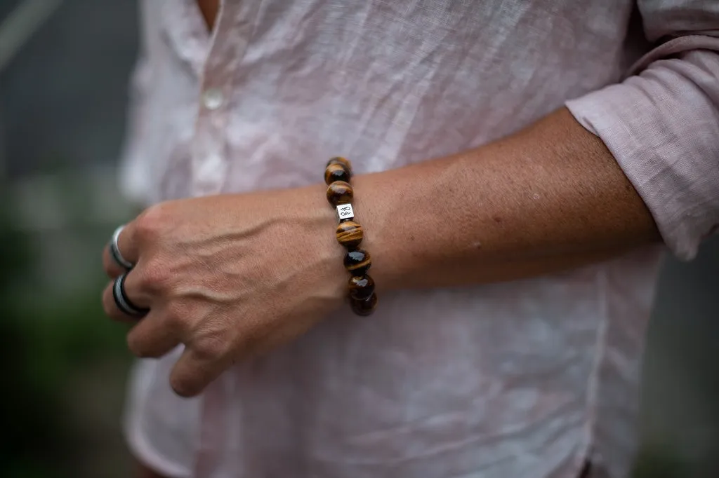 Tigers Eye Natural Gemstone Centerpiece Bracelet