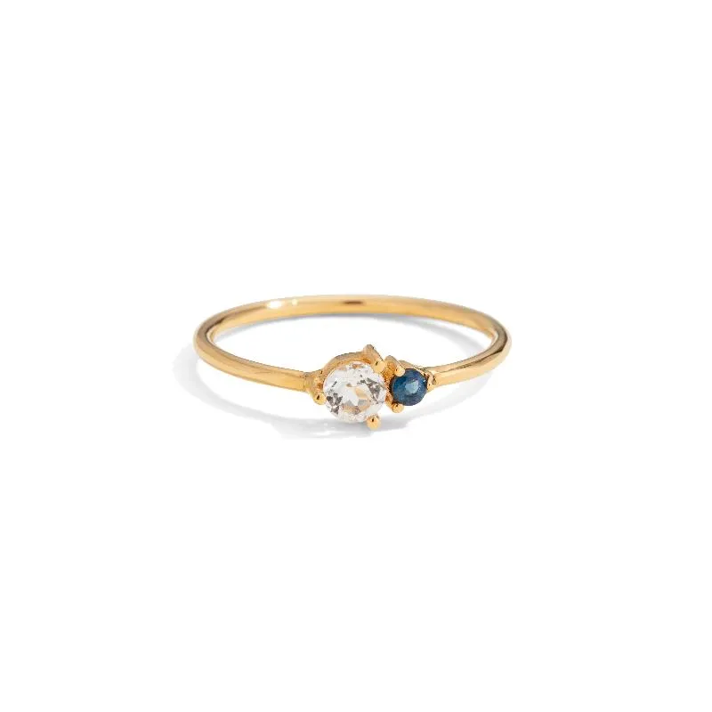 Unity Ring, Blue Sapphire, Gold